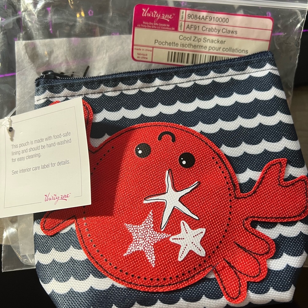 Thirty-One Cool Zip thermal snack pouch. New with tags!